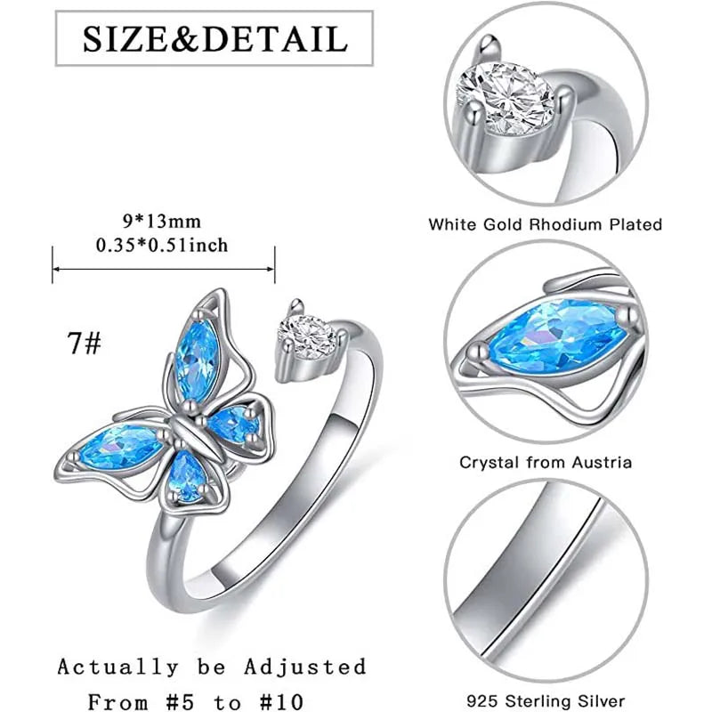 Fidget Spinner Ring Anxiety for Women Anti Stress