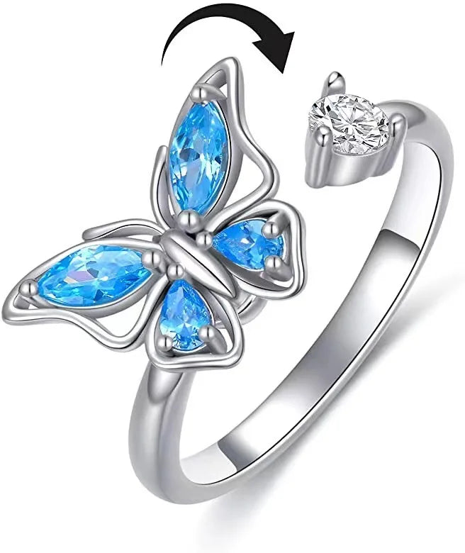 Fidget Spinner Ring Anxiety for Women Anti Stress